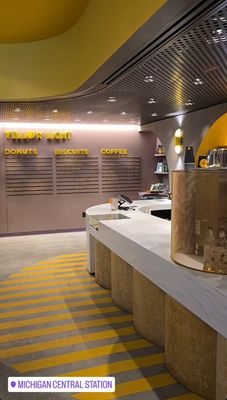 Yellow Light Coffee and Donuts by null