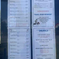 The Chuckwagon - Current menu for 2024