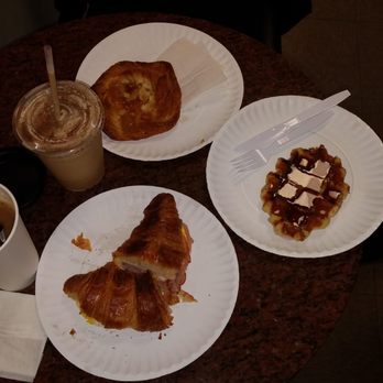 Kneeland Cafe - two plates of pastries and a cup of coffee - Coffee & Tea Near Me - Boston, Massachusetts