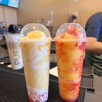 Pu’er Taiwan Tea & Coffee - Mango tornado and mangonaeda - Coffee & Tea Near Me - Richardson, Texas Pu’er Taiwan Tea & Coffee - Mango tornado and mangonaeda - Coffee & Tea Near Me - Richardson, Texas