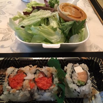 Sushi Taro - "Salad." Spicy tuna roll is extremely orange and Salmon in Philadelphia roll pale in color, with little taste. - Japanese Near Me - Mount Pleasant, South Carolina Sushi Taro - "Salad." Spicy tuna roll is extremely orange and Salmon in Philadelphia roll pale in color, with little taste. - Japanese Near Me - Mount Pleasant, South Carolina