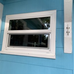 We had a funky jalousie window that was 50+ years old in the funny little spot and now we have this beauty! We had a funky jalousie window that was 50+ years old in the funny little spot and now we have this beauty!