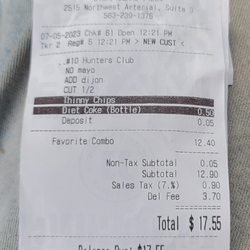Not too shabby they had a couple extra bucks for delivery. I was hungry so I went with the bigger sized roast beef known as The Hunter