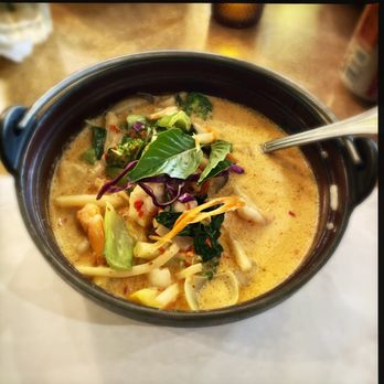 Thai USA - Gang seafood (seafood red curry) - fish, shrimp and scallop in coconut milk & red curry - Thai Near Me - Huntington, New York Thai USA - Gang seafood (seafood red curry) - fish, shrimp and scallop in coconut milk & red curry - Thai Near Me - Huntington, New York