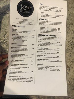 Menu photo 8 Le Saigon Hammond, LA