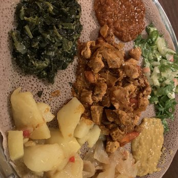 Keren Restaurant - Keren Special (veggie with chicken tibs) - Ethiopian Near Me - Washington, DC, District of Columbia