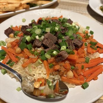 Zira Uzbek Kitchen - UZBEK PLOV (rice and beef and veggies dish) - Uzbek Near Me - Los Angeles, California Zira Uzbek Kitchen - UZBEK PLOV (rice and beef and veggies dish) - Uzbek Near Me - Los Angeles, California