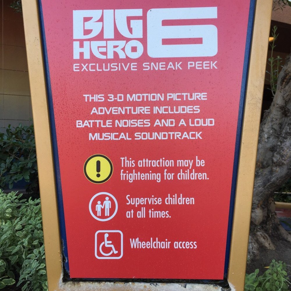 Magic Eye Theater - Frightening for children? Really? Seriously, have they seen Big Hero 6? - Cinema Near Me - Anaheim, California Magic Eye Theater - Frightening for children? Really? Seriously, have they seen Big Hero 6? - Cinema Near Me - Anaheim, California