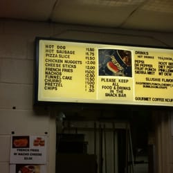 Olympic Skating Center - Snack menu