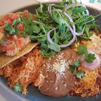 Playa Mesa - Enchilada/Taco Combo (Pescado Taco and Enchilada de Queso) - Mexican Near Me - Costa Mesa, California Playa Mesa - Enchilada/Taco Combo (Pescado Taco and Enchilada de Queso) - Mexican Near Me - Costa Mesa, California