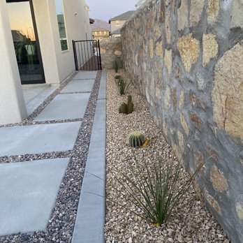 Flores Concrete & Landscaping - Another section of on the side of the house. Just as I wanted it! - Landscaping Near Me - El Paso, Texas
