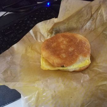 Bojangles - 08.16.26 - sausage and egg, no cheese biscuit. - Breakfast & Brunch Near Me - Baytown, Texas
