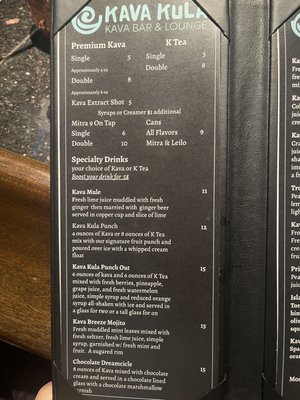 Menu photo 2 Kava Kula Kava Bar & Lounge Ormond Beach, FL
