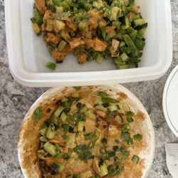 Pita Pit - What was supposed to be a Southwest Chicken rice bowl... instead is a soup sauce full of cucumber & chicken.