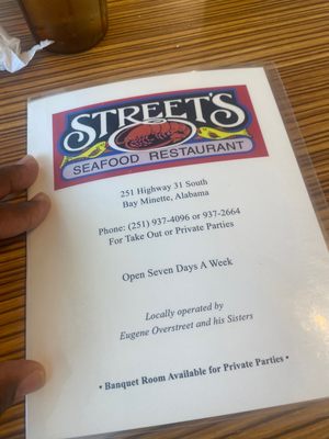 Menu photo 5 Street's Seafood Restaurant Bay Minette, AL Menu photo 5 Street's Seafood Restaurant Bay Minette, AL