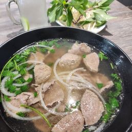 "P7 Pho World" you can't see the beef rib but it's in there lol it was a small rib.