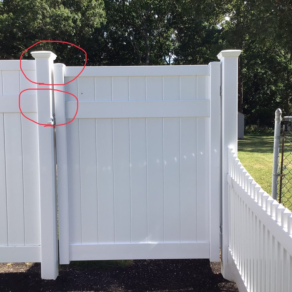 Larger gate is not lining up on top