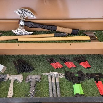 Adrenaline Mountain - Choose from a variety of axes. - Gun/Rifle Ranges Near Me - Goodsprings, Nevada