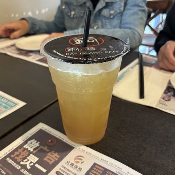 Bay Island Cafe - Kumquat green tea (large) - Comfort Food Near Me - Rosemead, California Bay Island Cafe - Kumquat green tea (large) - Comfort Food Near Me - Rosemead, California