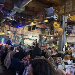 B.B.'s Lawnside BBQ - Inside view with the band in the front