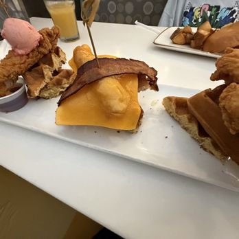 Omelet Bar - The chicken and waffles flight - Breakfast & Brunch Near Me - Orlando, Florida Omelet Bar - The chicken and waffles flight - Breakfast & Brunch Near Me - Orlando, Florida