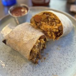 Gold Land BBQ - Breakfast burrito, chorizo