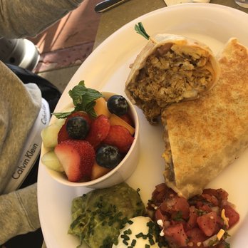Chad's - Breakfast Burrito with fruit - Breakfast & Brunch Near Me - Santa Barbara, California