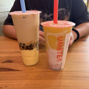 Ume Tea - Oreo Crme Brle Boba Oolong Milk Tea and Mango Pomelo Sago - Bubble Tea Near Me - Davis, California