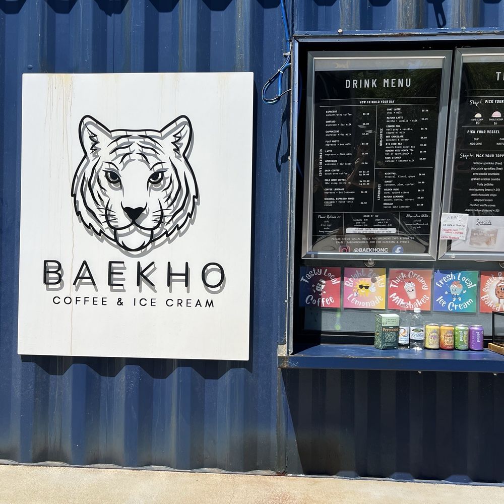 Baekho Coffee & Ice Cream - Store front/Menu - Coffee & Tea Near Me - Durham, North Carolina Baekho Coffee & Ice Cream - Store front/Menu - Coffee & Tea Near Me - Durham, North Carolina