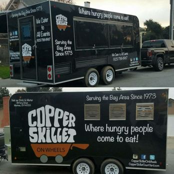 Copper Skillet On Wheels - the side and back of a food truck - Food Trucks Near Me