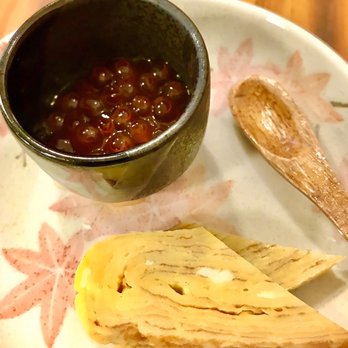 @Sushi - A serving of Ikura. Tamago. A simple finish. - Sushi Bars Near Me - Honolulu, Hawaii @Sushi - A serving of Ikura. Tamago. A simple finish. - Sushi Bars Near Me - Honolulu, Hawaii
