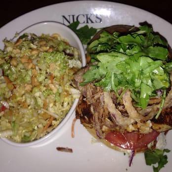 Nick's San Clemente - Blackened halibut sandwich with Thai slaw - American Near Me - San Clemente, California Nick's San Clemente - Blackened halibut sandwich with Thai slaw - American Near Me - San Clemente, California