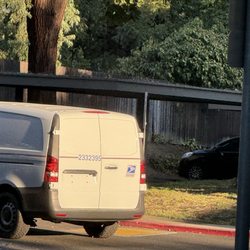 US Post Office - The driver got in the car and speed away fast after he realized he wasn't getting out of what he did