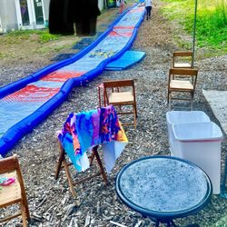 Mulch & More - Mulch & More -- wood chips to stabilize 100' backyard waterslide