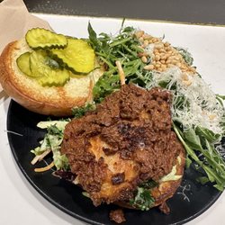 Rooted Craft Kitchen - Cluckin good chicken sandwich....good but definitely not hot