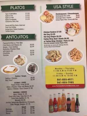 Menu photo 2 Tacos Y Antojitos Emanuel West Palm Beach, FL Menu photo 2 Tacos Y Antojitos Emanuel West Palm Beach, FL