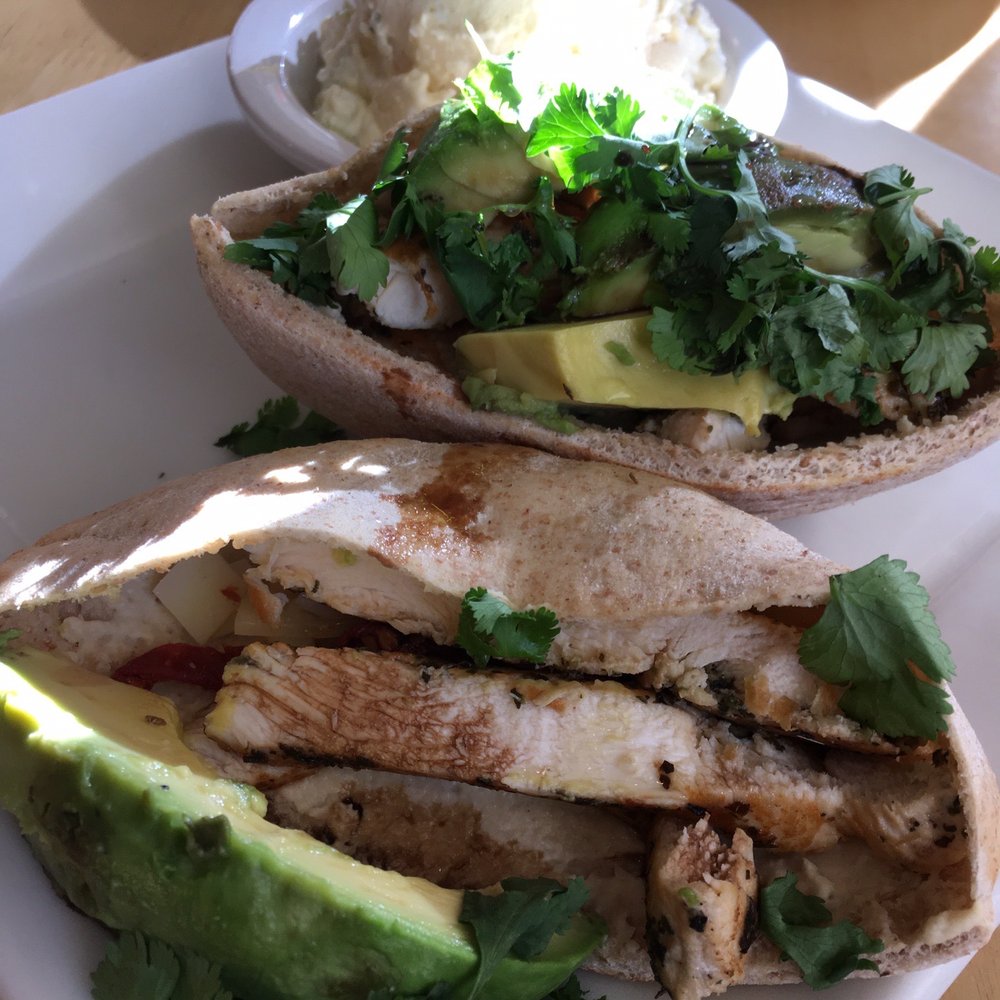 The Grill - Chicken avocado pita sandwich with o potato salad - American Near Me - Lone Pine, California The Grill - Chicken avocado pita sandwich with o potato salad - American Near Me - Lone Pine, California