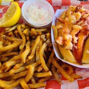 Point Lobster - Lobster Roll Platter (lober simmered in butter with frieds and coleslaw) - Seafood Markets Near Me - Point Pleasant Beach, New Jersey