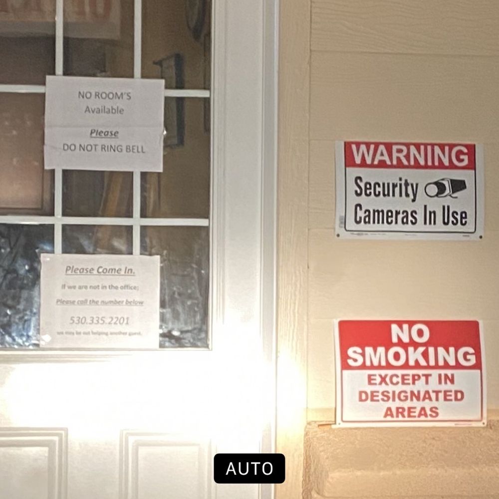 Shasta Pines - Call number to check in do not ring door bell, called no answer second call got yelled at for waking him up. - Hotels Near Me - Burney, California Shasta Pines - Call number to check in do not ring door bell, called no answer second call got yelled at for waking him up. - Hotels Near Me - Burney, California