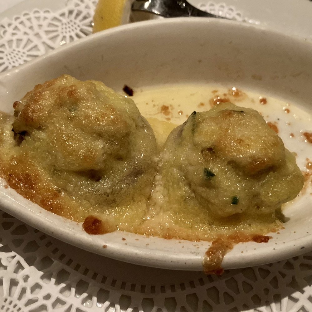 Dal Rae Restaurant - Mushrooms Stuffed with Crab (4) - Steakhouses Near Me - Pico Rivera, California Dal Rae Restaurant - Mushrooms Stuffed with Crab (4) - Steakhouses Near Me - Pico Rivera, California