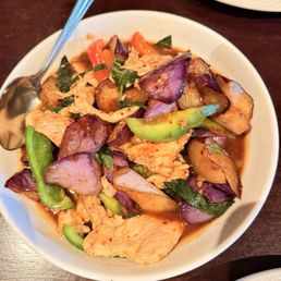 Eggplant chicken