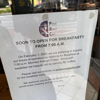 Prime Roast Cafe - Breakfast - Cafes Near Me - Honolulu, Hawaii