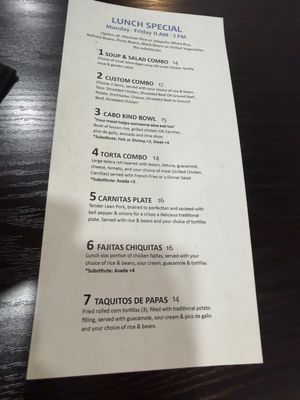 Menu photo 1 Los Cabos Mexican Restaurant Orange, CA Menu photo 1 Los Cabos Mexican Restaurant Orange, CA