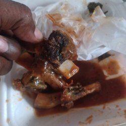 B & M Bar B Que - Oakwood Village - THIS is what they call a bone of rib, as in for these is four bone.