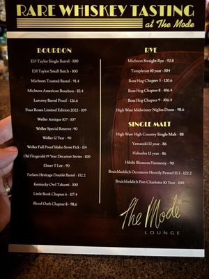 Menu photo 5 The Mode Lounge Boise, ID