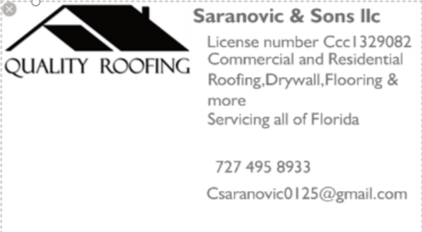 Slide of Saranovic & sons roofing