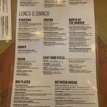 The Range Cafe - Menu of the Range - Breakfast & Brunch Near Me - Los Lunas, New Mexico