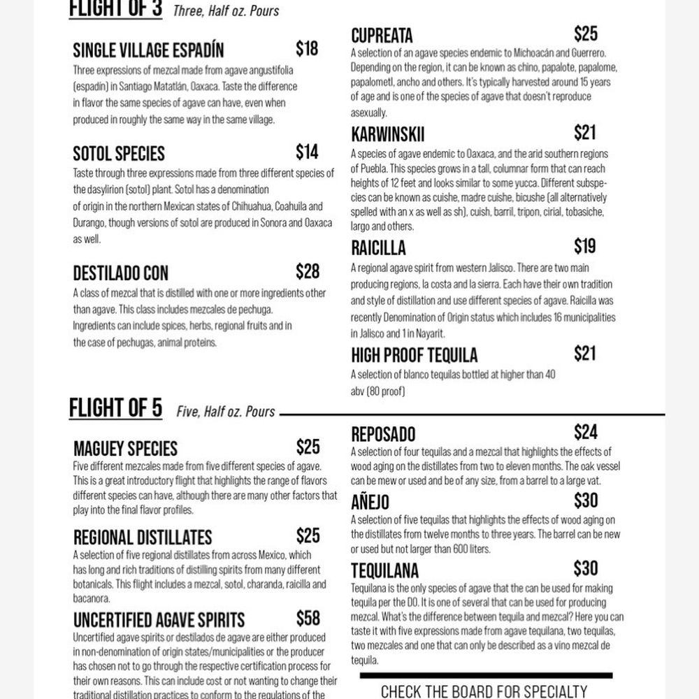 Las Almas Rotas - Menu - Cocktail Bars Near Me - Dallas, Texas