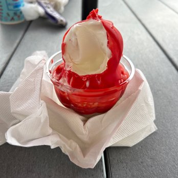 Dairy Queen Ltd Brazier - Vanilla soft serve dipped in cherry sauce!! - Fast Food Near Me - Guilford, Connecticut