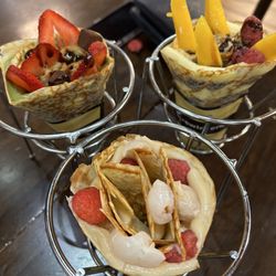 T-Swirl Crêpe - 7. Lychee Romantic 8. Matcha Azuki Bean 12. Mango Deluxe